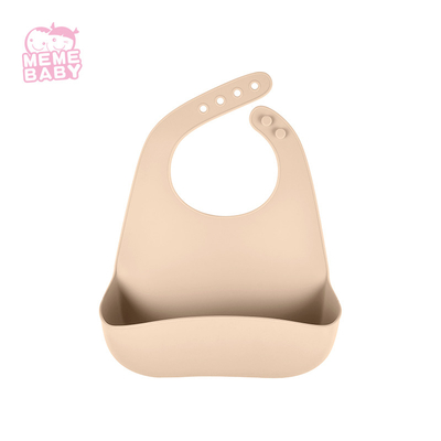 LFGB BPA Free Waterproof Silicone Bib Gift Set Blue Color