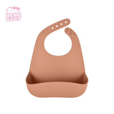 Heart Shape Baby Feeding Silicone Catch Bib Non Toxic Soft Washable