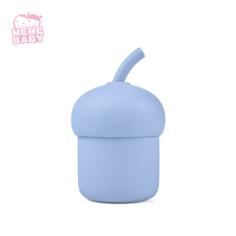 Baby Silicone Sippy Cup Custom Color Round Shape Children Dinnerware Tableware