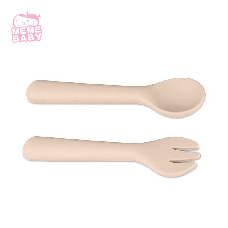 LFGB Approval Silicone Fork And Spoon Set Silicone Tableware Easy To Grasp